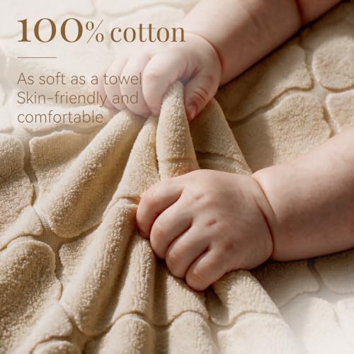 100% Cotton Bath Mat Towel, Soft & Absorbent Floor Towels 20"x32"Brown - Image 2