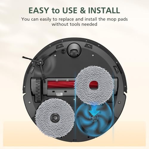 8 Pack Mop Pads for Qrevo QV 35A/ S5V/ Saros 10R/ CurvX/Edge S5A/ QV 35S - Image 6