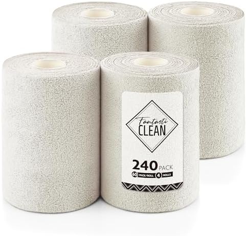 Fantasticlean Microfiber Cleaning Cloth Roll, 240 Pack by Fantasticlean