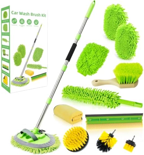 62" Car Wash Brush with Long Handle Chenille Microfiber Car Wash Mop Mitt by ETOUPA