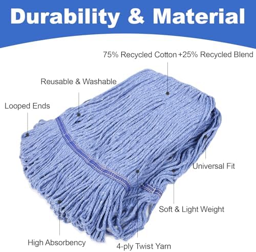 36 Pack Commercial Mop Head Replacement, Heavy Duty Mop Head Commercial - Image 2