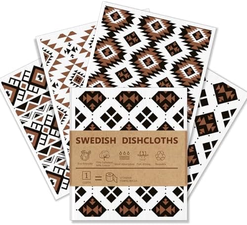 4 Pcs Swedish Dishcloths for Kitchen, Super Absorbent by Unknown