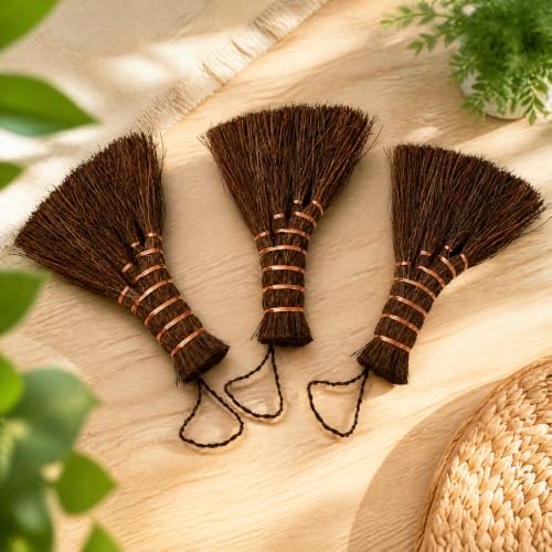 Fasmov 3 Pack Bonsai Broom Brush, Natural Straw Broom - Image 5