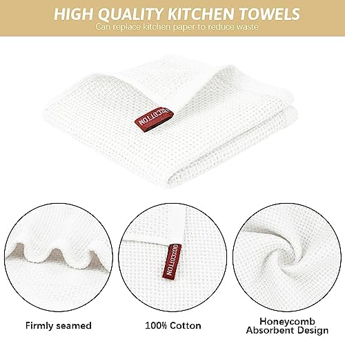 Nialnant 100% Cotton Dish Rags, Waffle Weave Dish Towels - Image 3