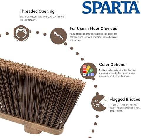 SPARTA Plastic Broom Head, Flagged - Image 2