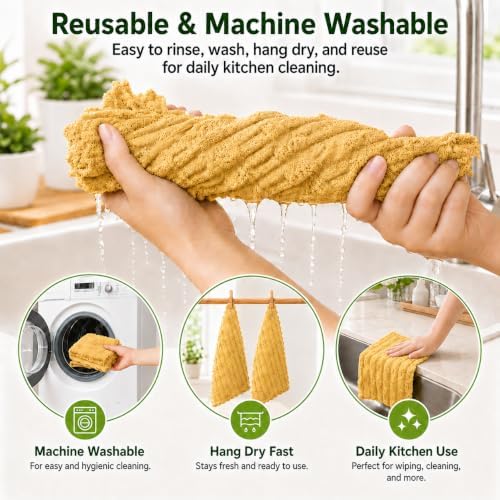 kimteny Microfiber Dish Cloths for Washing Dishes 12 Pack - Image 5
