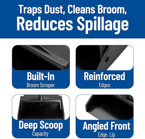 Carlisle Upright Dust Pan with 30" Two-Piece Handle - Image 4