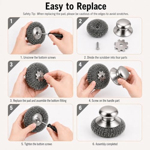 12PCS Steel Wool Scrubber，Steel Wool Pads - Image 7