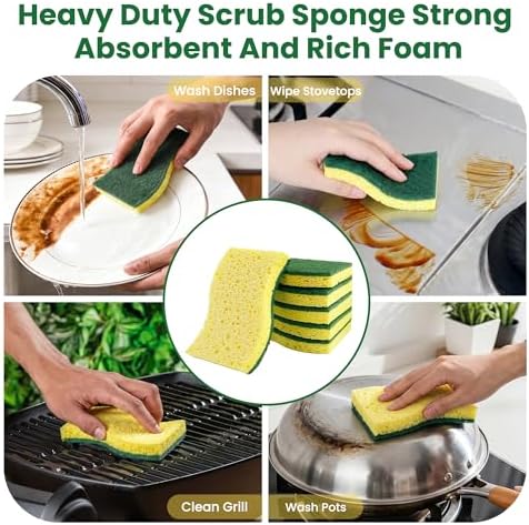 12 Count Heavy Duty Scrub Dish Sponges - Image 5