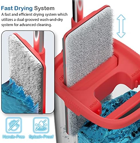 Tethys Flat Floor Mop and Bucket Set - Image 2