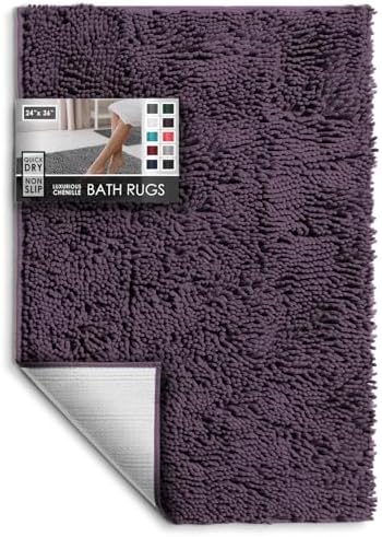 Hearth & Harbor Bathroom Rugs, Chenille Bath Mat by HearthHarbor