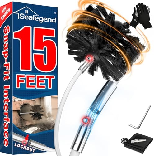 Sealegend Dryer Vent Cleaner Kit - 15Ft Flexible Lint Remover by Sealegend