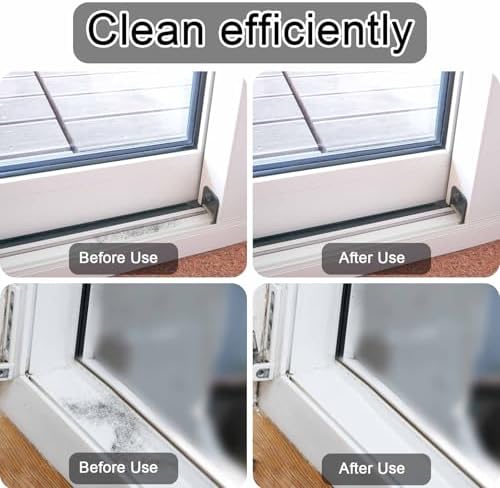 PEUTIER 2pcs Crevice Cleaning Brush, Hard Bristle Window Track Cleaning Tools 2 - Image 5
