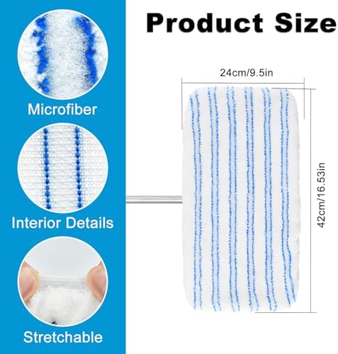 8 Pack Mop Heads Replacements for OCedar Hardwood Floor 'N More Microfiber Mops - Image 2