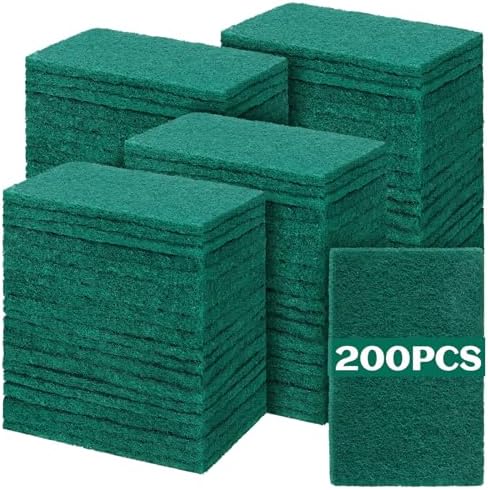 Hoolerry 200 Pcs Heavy Duty Scouring Pads Bulk by Hoolerry