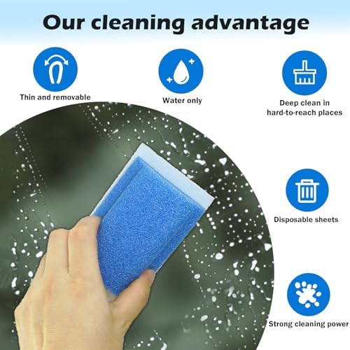 Magic Sponge with Handle | 2Reusable Handle+10Refill Pads | Multi-Use Clean - Image 3