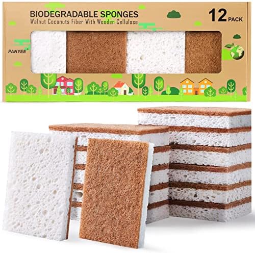 PANYEE Biodegradable Natural Kitchen Sponge，Eco Friendly Sponges by PANYEE