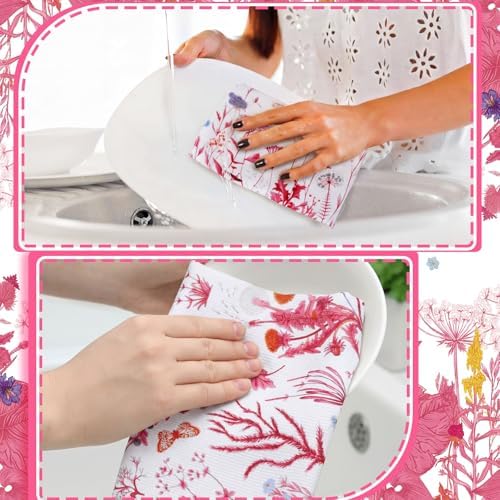 Bencailor 4 Pcs Wildflower Kitchen Towels - Image 2