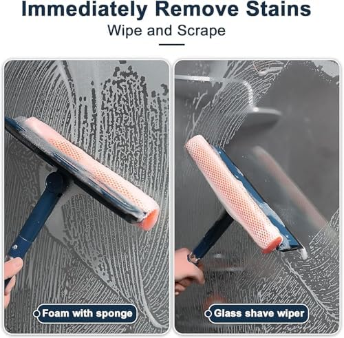 Professional Window Squeegee, 2-in-1 Window Cleaner - Image 4