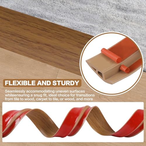 Floor Transition Strip Vinyl Door Threshold Ramp Self Adhesive Carpet Edging - Image 5