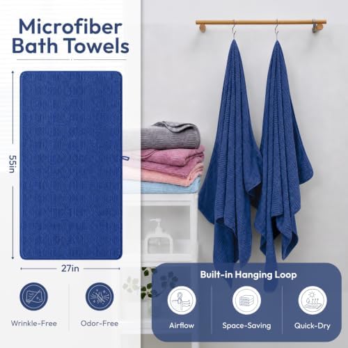JML Microfiber Bath Towels, 2 Pack, 27x55 in - Image 2
