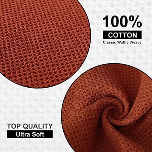 Kitinjoy 100% Cotton Waffle 6-Pack Kitchen Towels - Image 2