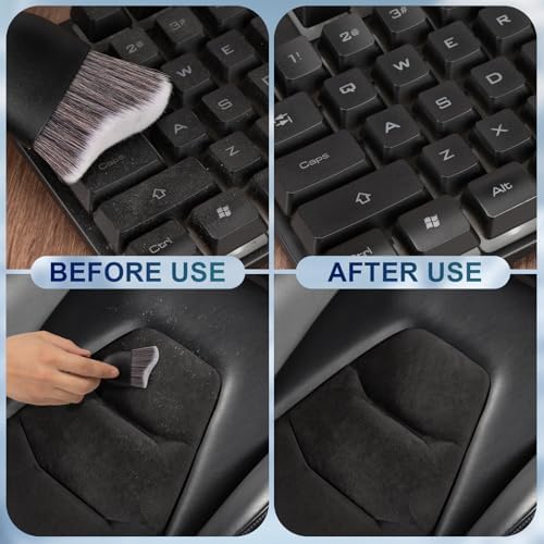 Amrules 2 Pcs Car Interior Detailing Brush Cleaning Tools, Dark Gray - Image 4