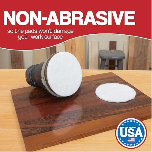5 Inch Non Scratch Pad Hook & Loop Non Woven Discs White - Image 6