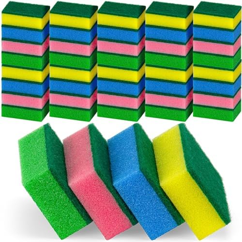 DecorRack 150 Kitchen Scrub Sponges, Heavy Duty Bulk Pack - Image 3