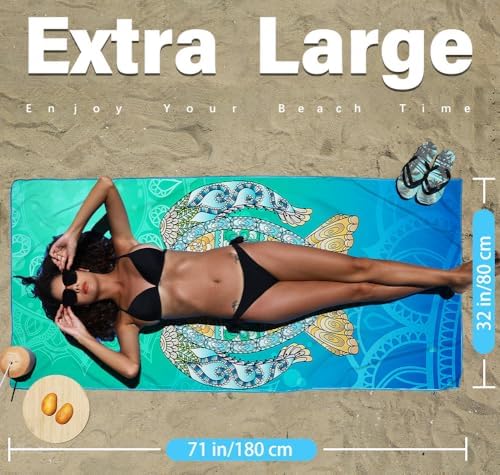 Widdonen Microfiber Beach Towel, Extra Large 4 Pack-71x32 - Image 3