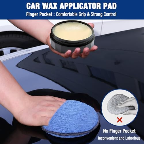 WORKPRO 18-Pack Car Microfiber Wax Applicator Pads - Image 2