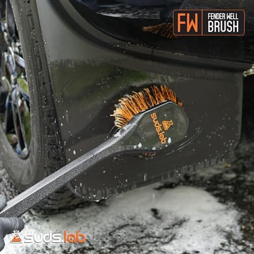 Suds Lab FW Fender Well Brush, Long Handle Tire Cleaner - Image 5