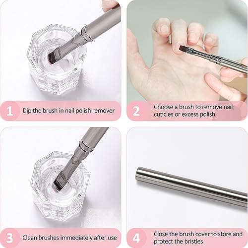 3Pcs Nail Art Clean Up Brushes, - Image 6