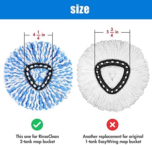 3 Pack Mop Replacement Heads for O-Ceda RinseClean Spin Mop, Microfiber Spin - Image 3