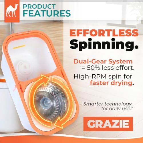 Grazie Spin Mop & Bucket Set - Image 3