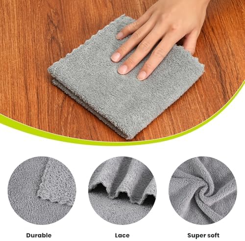 12 Pack Cleaning Cloth, Ultra Soft Absorbent Quick Drying Microfiber Cleaning - Image 2