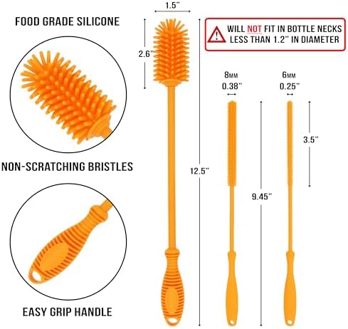 Kitchiny Silicone Bottle Brush 12.5 inch - Image 2
