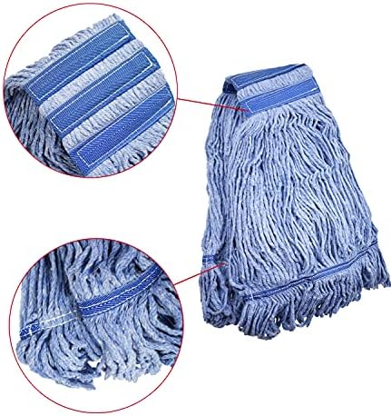 Mop Head Replacement Commercial Heavy Duty String Blue Wet Mop Heads - Image 3