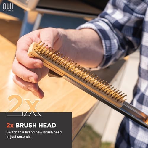 26'' Pizza Oven Brush with Stone Scraper - Image 5