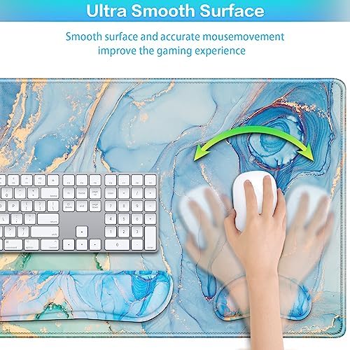 4 in1 Desk Mat Blue, Large Gaming Mouse Pad - Image 4