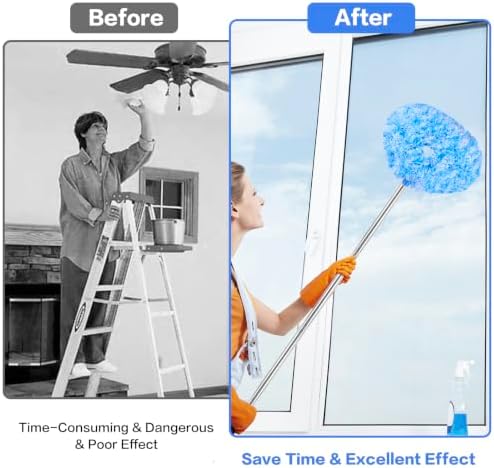 Ceiling Fan Cleaner Duster Reusable Microfiber Ceiling Fan Blade Cleaner - Image 4