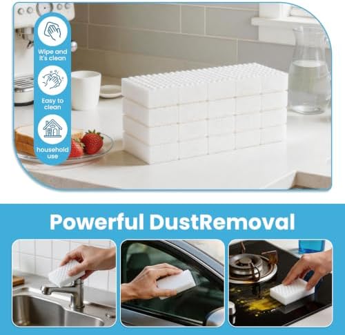 20 Pack 2X Compressed Magic Eraser Sponge, Thick Melamine Cleaning Sponge - Image 2