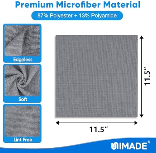 UNIMADE Microfiber Cleaning Cloth, 20 Pack Reusable Microfiber Towels - Image 2
