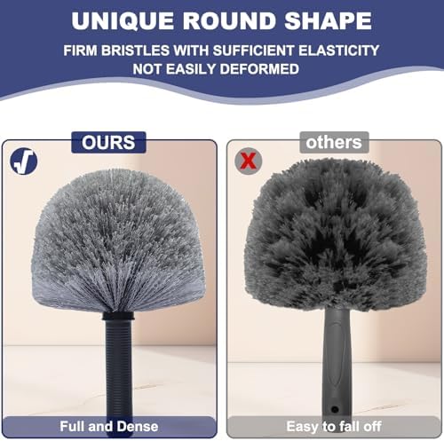 2 Pack Grey Twist-On Cobweb Duster Head Brush - Image 3