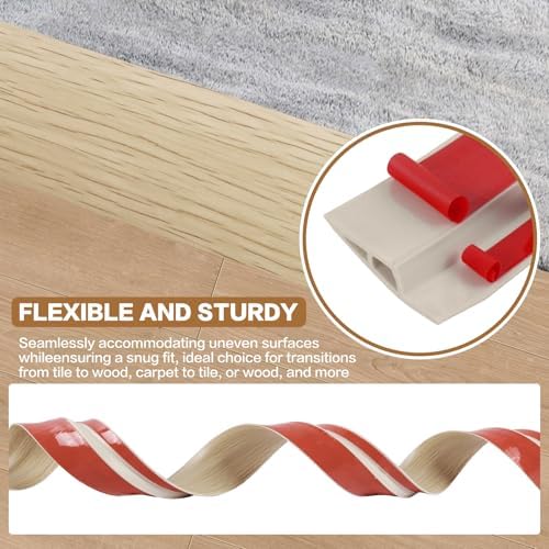 Floor Transition Strip Vinyl Door Threshold Ramp Self Adhesive Carpet Edging - Image 5
