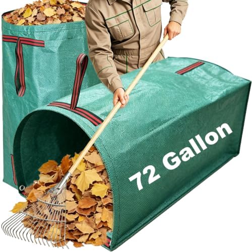 72 Gallon Leaf Collector, Garden Dustpan-Type Reusable Leaf Bag by Unknown