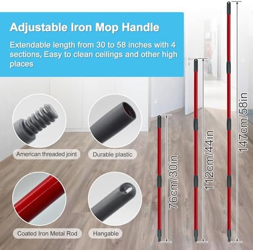 Mop Handle, Chenille Duster & Mop Brush - Image 4