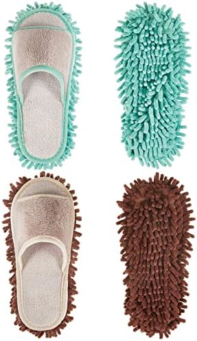 Jecery 2 Pairs Microfiber Cleaning Mop Slippers by Jecery