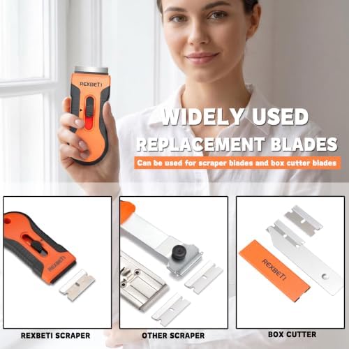 REXBETI 800 Pack Single Edge Razor Blades, Industrial Scraper Razor Blades - Image 4