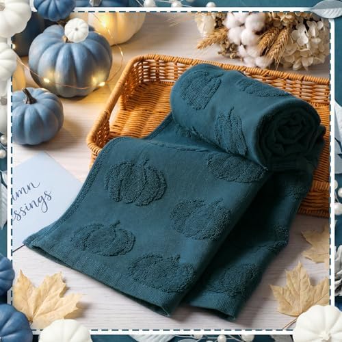 Mindsoft 2 Pcs Fall Hand Towels 3D Pumpkin Jacquard - Image 3